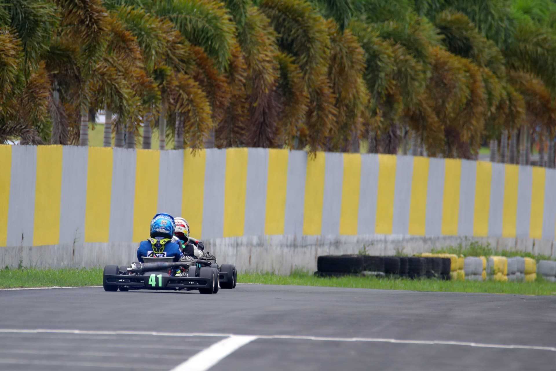 Antonio Racelis rounding a corner at Clark International Speedway