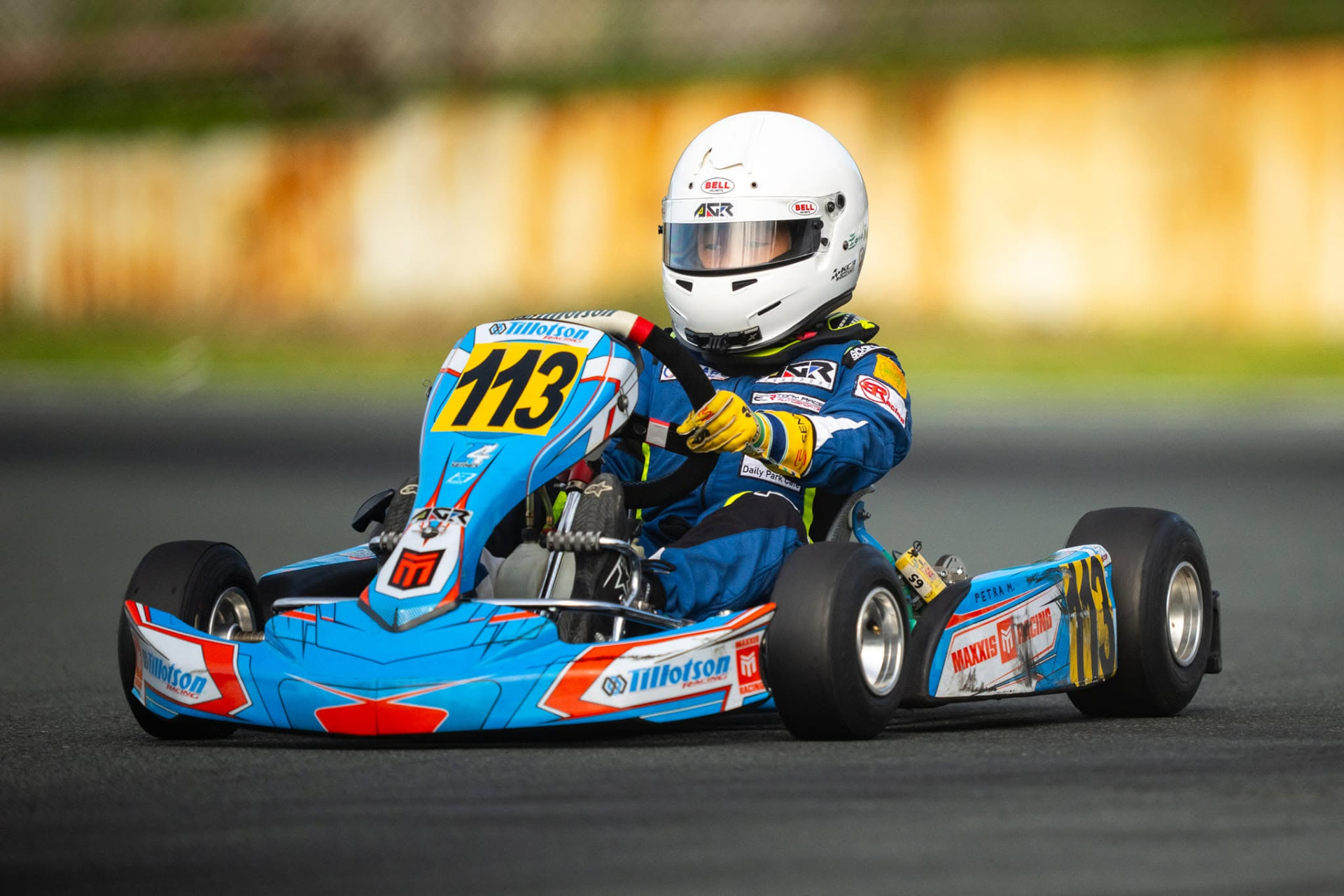 Antonio Racelis driving in the Formula Cadet Expert class