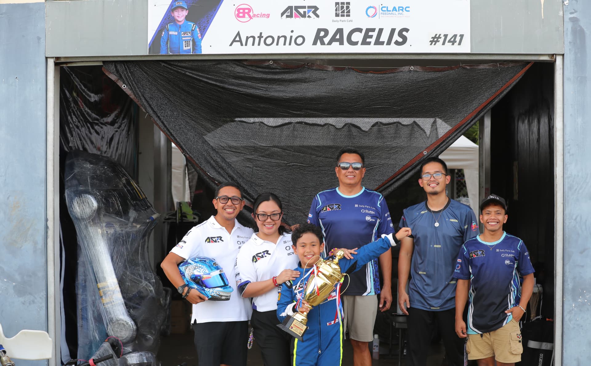 Antonio Racelis celebrating the Round 3 win