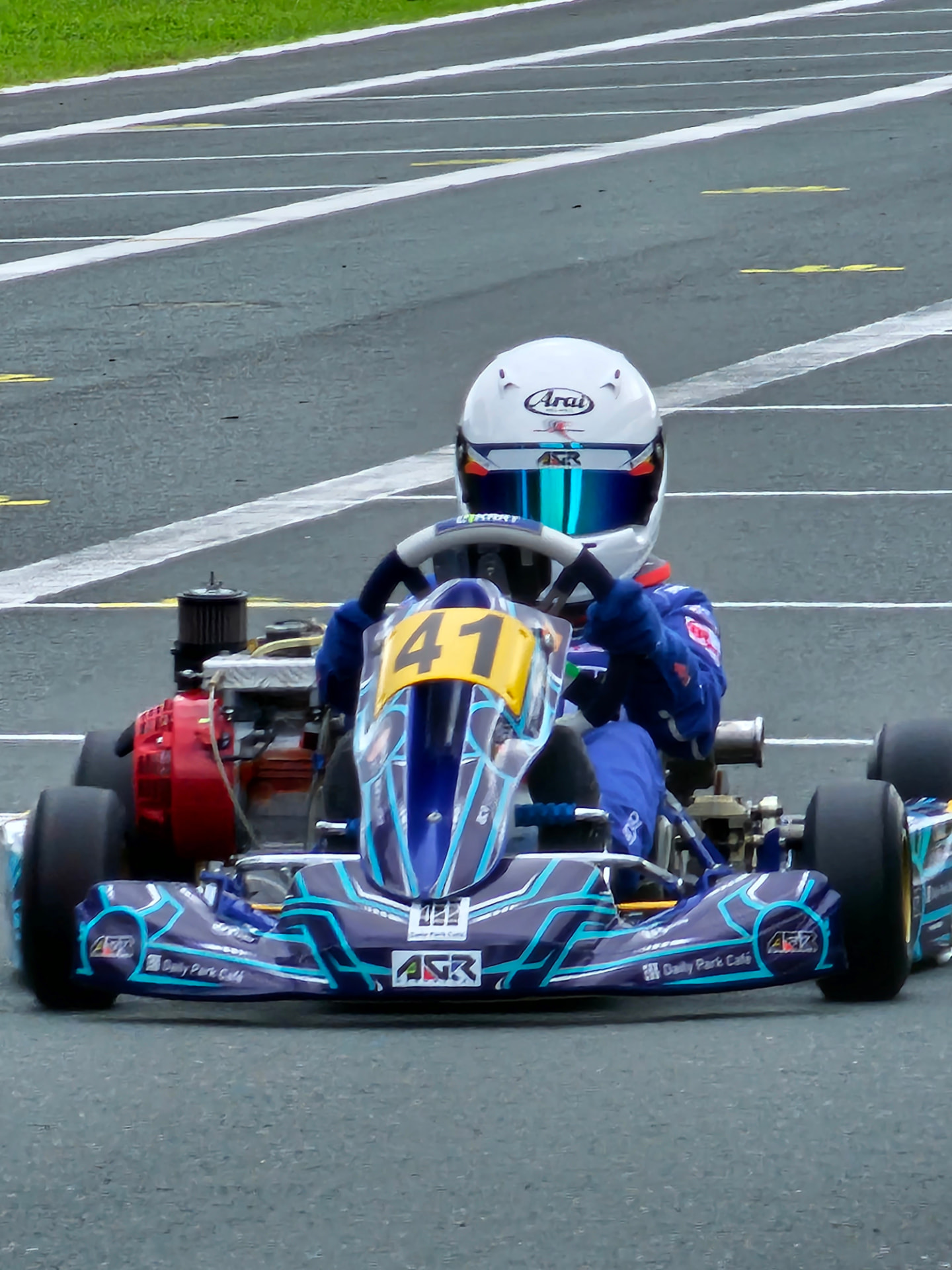 Antonio Racelis driving kart number 41