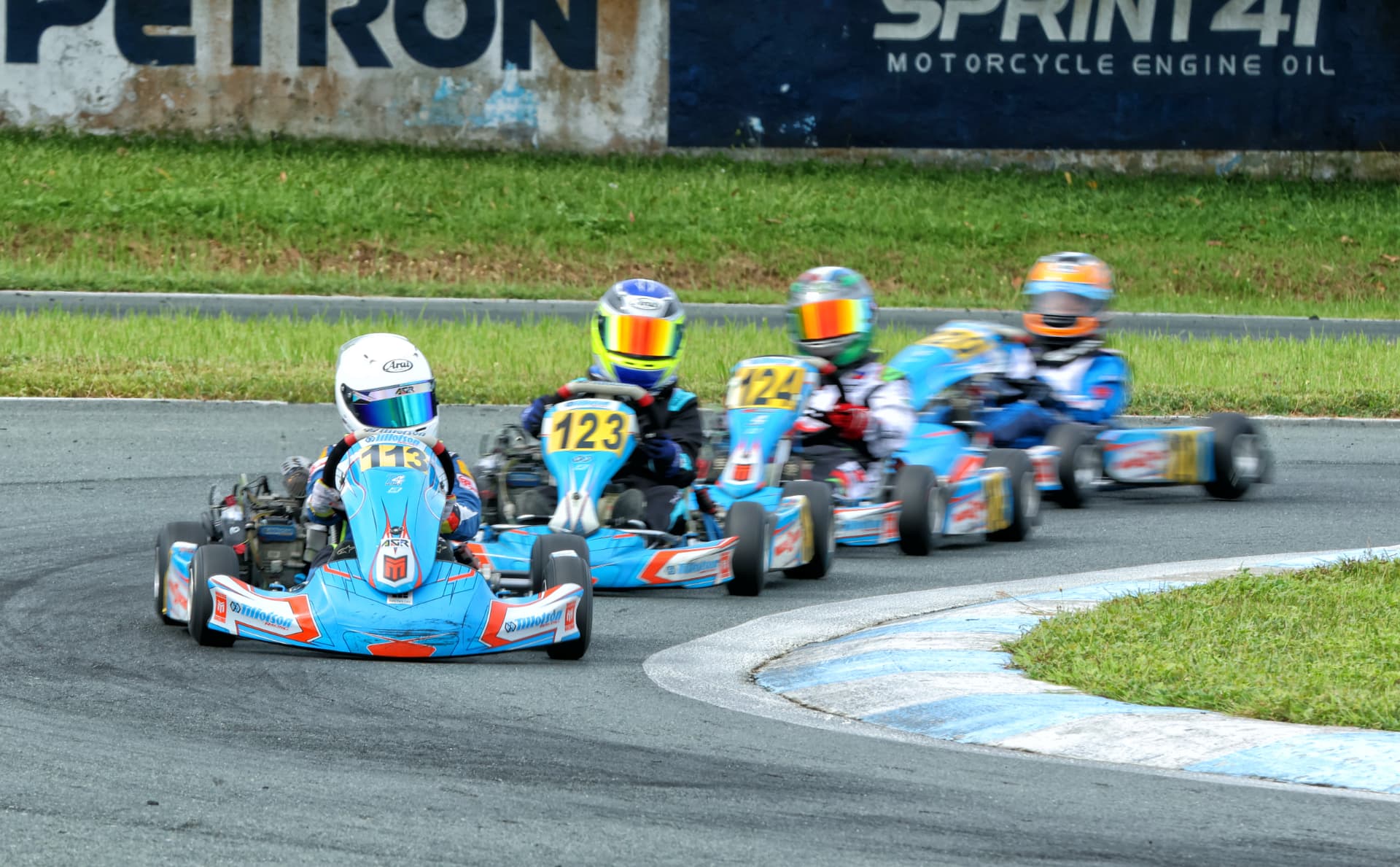 Antonio Racelis driving in the Formula Cadet Expert class final round
