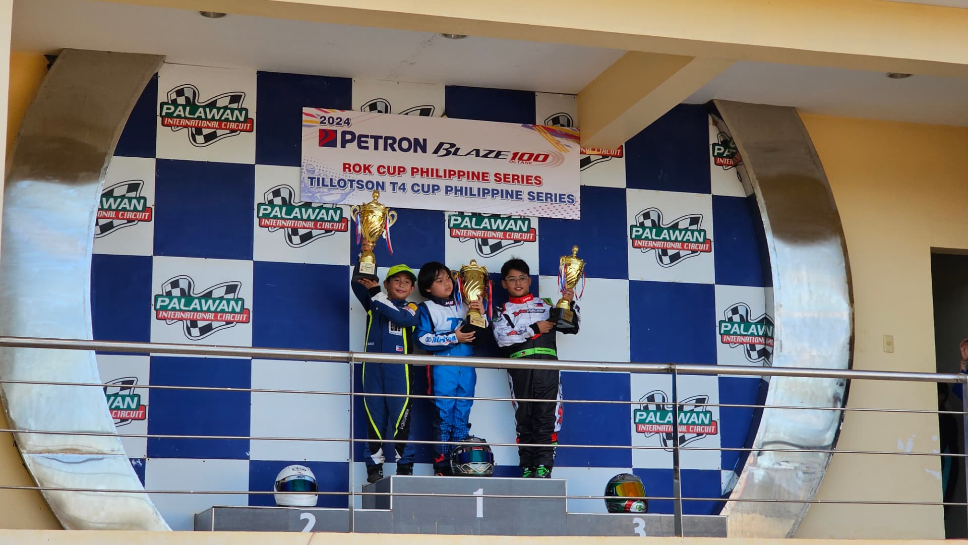 Antonio Racelis on the podium at Palawan International Circuit
