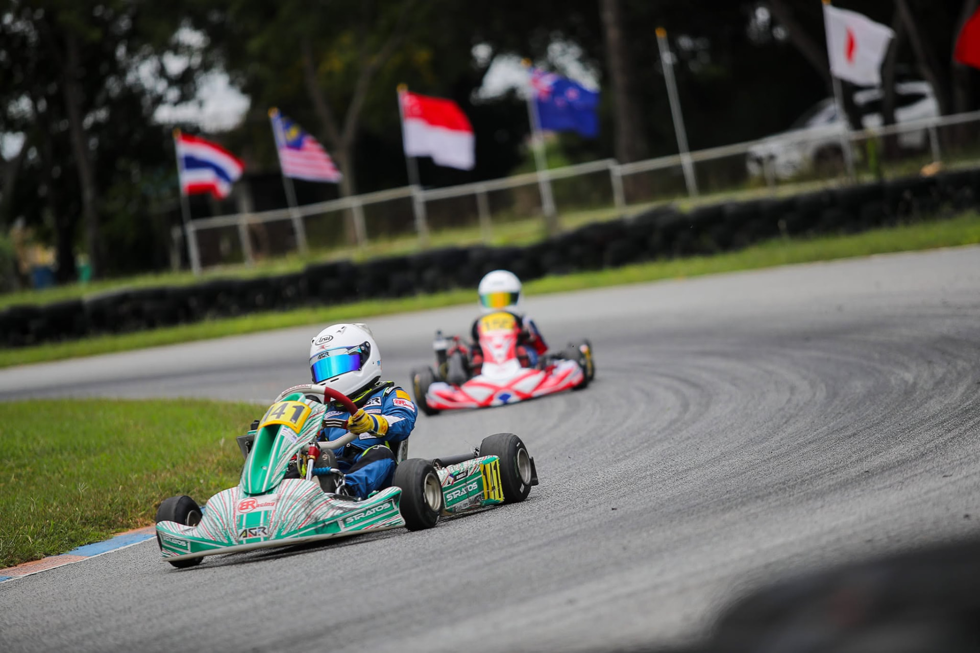Antonio Racelis driving his Mini Max kart at Bira