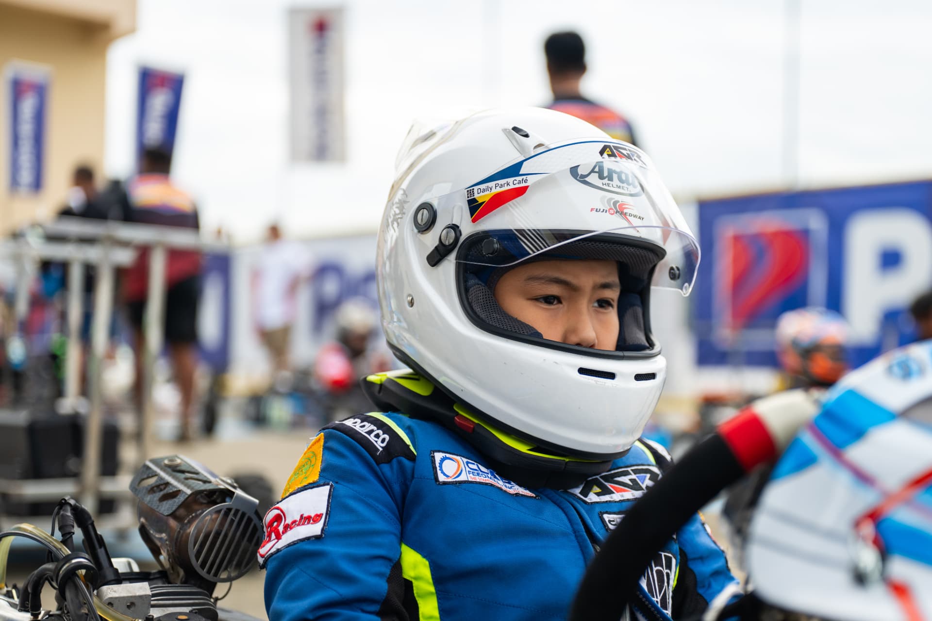 Antonio Racelis driving in the Formula Cadet Expert class at Clark
