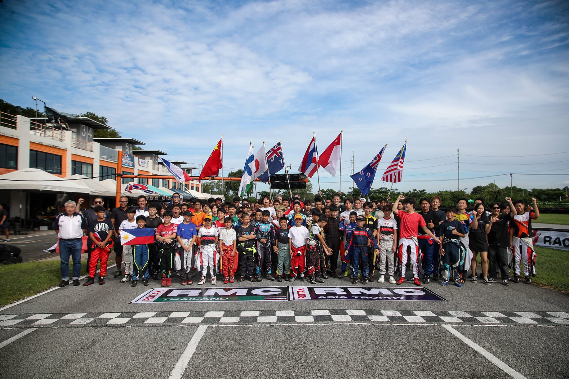 Antonio Racelis with his team at Bira Circuit