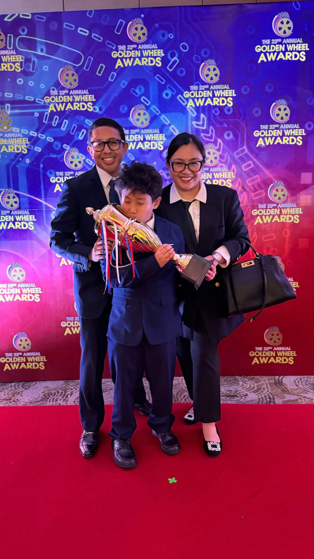 Antonio Racelis with fellow karters at the awards night