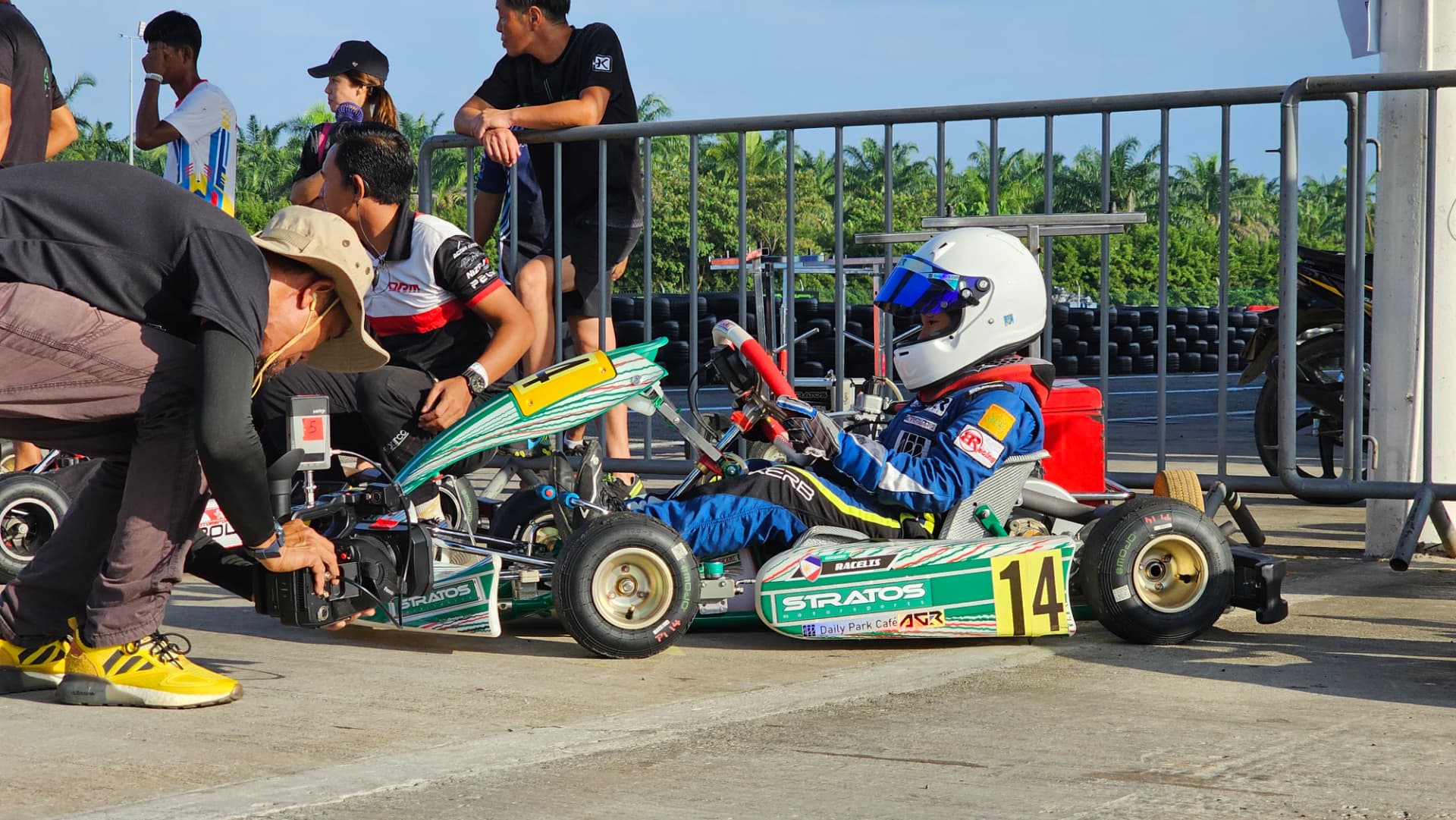 Antonio Racelis in the paddock at Sepang