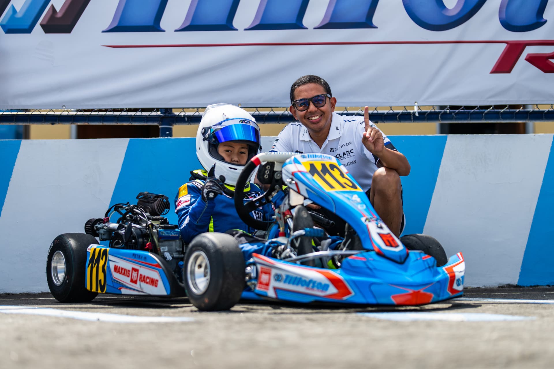 Antonio Racelis driving in the Formula Cadet Expert class